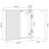 Dartboard Cabinet ARNHEM White 52.5 x 10.5 x 53.5 cm - Low Angle