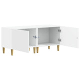 TV Cabinet White Engineered Wood - Front View
