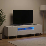 LED TV Cabinet ARNHEM 153 x 35 x 43 cm White Engineered Wood