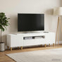 LED TV Cabinet ARNHEM 153 x 35 x 43 cm White Engineered Wood