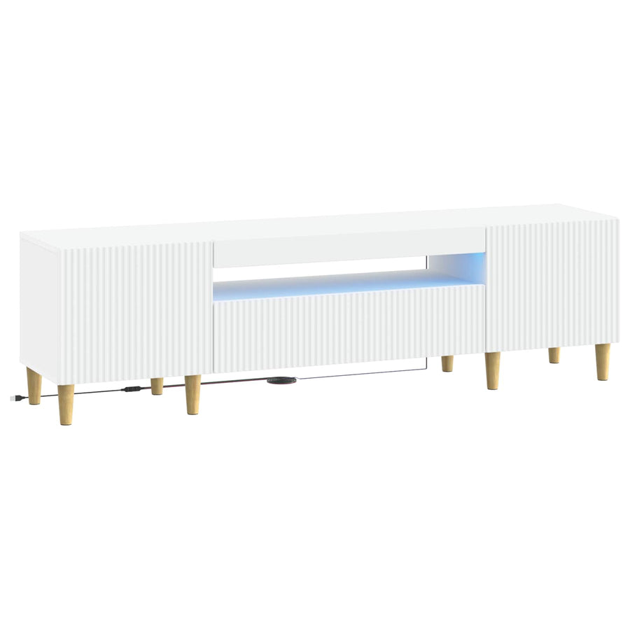 LED TV Cabinet ARNHEM 153 x 35 x 43 cm White Engineered Wood