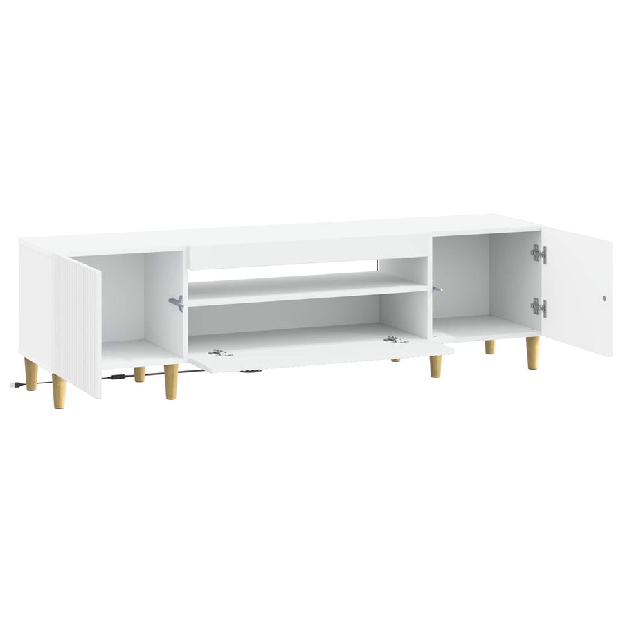 LED TV Cabinet ARNHEM 153 x 35 x 43 cm White Engineered Wood