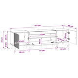 LED TV Cabinet White Engineered Wood - Extra Image
