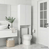 Toilet Cabinet ARNHEM White 66 x 25.5 x 190 cm Engineered Wood - Side View