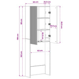 Toilet Cabinet ARNHEM White 66 x 25.5 x 190 cm Engineered Wood