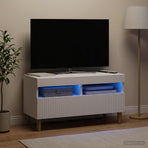 LED TV Cabinet ARNHEM 81 x 35 x 43 cm White Engineered Wood