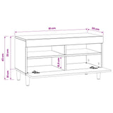LED TV Cabinet White Engineered Wood