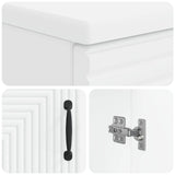 Bathroom Sink Cabinet HAARLEM White 59.5 x 31.5 x 59 cm - Close-Up Angle