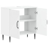 Bathroom Sink Cabinet HAARLEM White 59.5 x 31.5 x 59 cm - Front View
