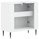 Bathroom Sink Cabinet HAARLEM White 59.5 x 31.5 x 59 cm - 45-Degree Angle
