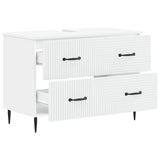 Bathroom Sink Cabinet HAARLEM White 82 x 41 x 58.5 cm - Front View