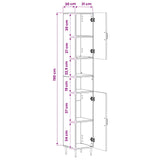 Bathroom Cabinet with Open Shelf HAARLEM White 30 x 31 x 190 cm - Extra Image