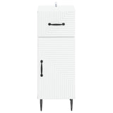 Bathroom Storage Cabinet HAARLEM White 30 x 31 x 80 cm - Side View