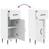 Bathroom Storage Cabinet HAARLEM White 30 x 31 x 80 cm - Close-Up Angle