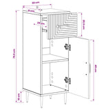 Bathroom Storage Cabinet HAARLEM White 30 x 31 x 80 cm