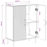 Bathroom Storage Cabinet HAARLEM White 59.5 x 31 x 80 cm