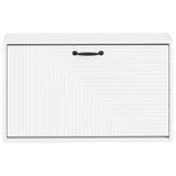 Wall-Mounted Shoe Cabinet HAARLEM 71 x 17 x 43 cm White - Side View