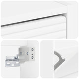 Wall-Mounted Shoe Cabinet HAARLEM 71 x 17 x 86 cm White - Rear View
