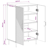 Shoe Cabinet HAARLEM 59.5 x 39.5 x 89.5 cm Engineered Wood - Low Angle