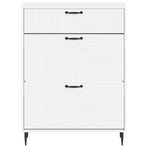 Shoe Cabinet HAARLEM 78 x 24 x 103 cm Engineered Wood White