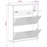 Shoe Cabinet HAARLEM 78 x 24 x 103 cm Engineered Wood White