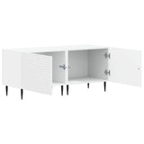 TV Cabinet White Engineered Wood - Front View