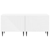 TV Cabinet White Engineered Wood - Top-Down View