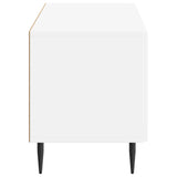 TV Cabinet White Engineered Wood - 45-Degree Angle