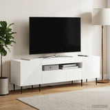 LED TV Cabinet HAARLEM 153 x 35 x 43 cm White Engineered Wood