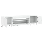 LED TV Cabinet HAARLEM 153 x 35 x 43 cm White Engineered Wood