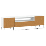 LED TV Cabinet White Engineered Wood - Rear View