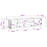 LED TV Cabinet White Engineered Wood - Extra Image