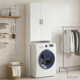 Toilet Cabinet HAARLEM White 66 x 25.5 x 190 cm Engineered Wood - Side View