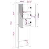 Toilet Cabinet HAARLEM White 66 x 25.5 x 190 cm Engineered Wood - Low Angle