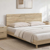 Wall-Mounted Headboard HAARLEM Sonoma Oak Engineered Wood