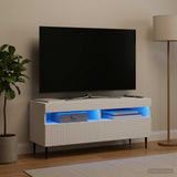 LED TV Cabinet HAARLEM 100 x 35 x 43 cm White Engineered Wood