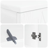 Bathroom Sink Cabinet DELFT White 59.5 x 31.5 x 59 cm - Close-Up Angle