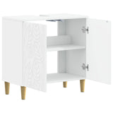 Bathroom Sink Cabinet DELFT White 59.5 x 31.5 x 59 cm - Front View