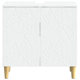 Bathroom Sink Cabinet DELFT White 59.5 x 31.5 x 59 cm - Side View