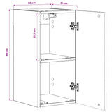 Bathroom Wall Cabinet DELFT White 30 x 31 x 59 cm - Low Angle