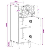 Bathroom Storage Cabinet DELFT White 30 x 31 x 80 cm