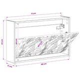 Wall-Mounted Shoe Cabinet DELFT 71 x 17 x 43 cm Engineered Wood - Low Angle