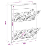 Wall-Mounted Shoe Cabinet DELFT 71 x 17 x 86 cm Engineered Wood