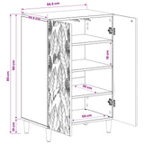 Shoe Cabinet DELFT 59.5 x 39.5 x 90 cm Engineered Wood White - Low Angle