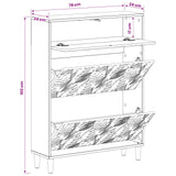 Shoe Cabinet DELFT 78 x 24 x 103 cm Engineered Wood White