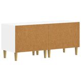 TV Cabinet White Engineered Wood - Rear View