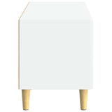 TV Cabinet White Engineered Wood - 45-Degree Angle