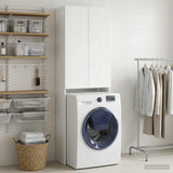 Toilet Cabinet DELFT White 66 x 25.5 x 190 cm Engineered Wood - Side View