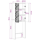 Toilet Cabinet DELFT White 66 x 25.5 x 190 cm Engineered Wood - Low Angle