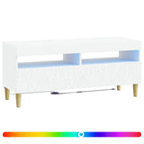 LED TV Cabinet White Engineered Wood - Front View